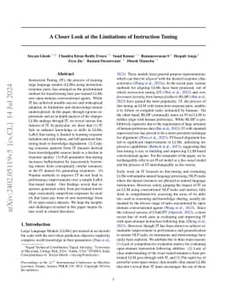 A Closer Look at the Limitations of Instruction Tuning