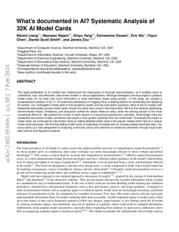 What's documented in AI? Systematic Analysis of 32K AI Model Cards