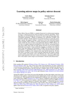Learning mirror maps in policy mirror descent