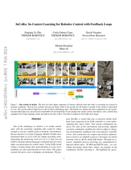 InCoRo: In-Context Learning for Robotics Control with Feedback Loops
