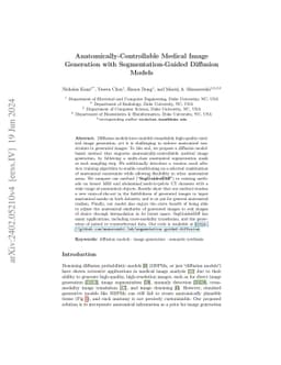 Anatomically-Controllable Medical Image Generation with
  Segmentation-Guided Diffusion Models