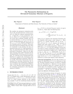 On Parameter Estimation in Deviated Gaussian Mixture of Experts