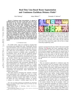 Real-Time Line-Based Room Segmentation and Continuous Euclidean Distance
  Fields