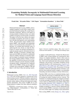 Examining Modality Incongruity in Multimodal Federated Learning for
  Medical Vision and Language-based Disease Detection