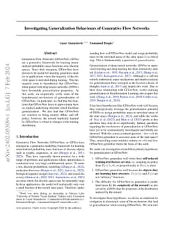 Investigating Generalization Behaviours of Generative Flow Networks