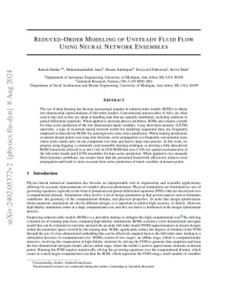 Reduced-order modeling of unsteady fluid flow using neural network
  ensembles