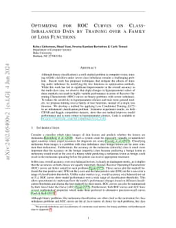 Optimizing for ROC Curves on Class-Imbalanced Data by Training over a
  Family of Loss Functions