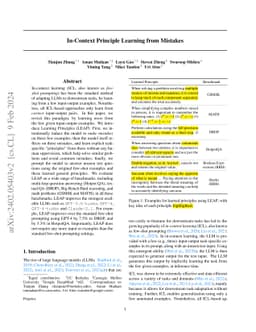 In-Context Principle Learning from Mistakes
