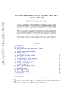 Non-parametric estimates for graphon mean-field particle systems