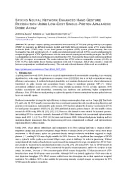 Spiking Neural Network Enhanced Hand Gesture Recognition Using Low-Cost
  Single-photon Avalanche Diode Array