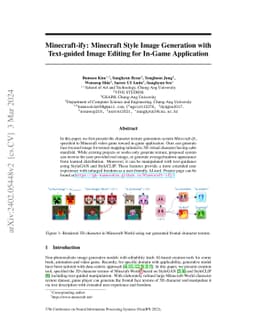 Minecraft-ify: Minecraft Style Image Generation with Text-guided Image
  Editing for In-Game Application
