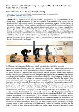Kontextbasierte Aktivitätserkennung -- Synergie von Mensch und Technik
  in der Social Networked Industry