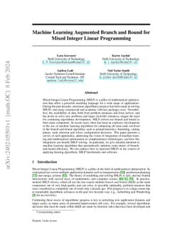 Machine Learning Augmented Branch and Bound for Mixed Integer Linear
  Programming