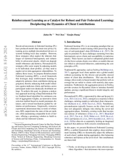 Reinforcement Learning as a Catalyst for Robust and Fair Federated
  Learning: Deciphering the Dynamics of Client Contributions
