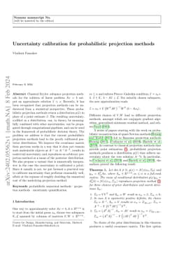 Uncertainty calibration for probabilistic projection methods