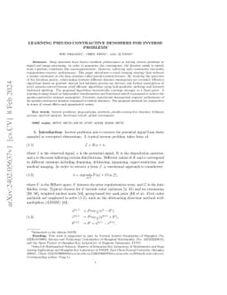 Learning pseudo-contractive denoisers for inverse problems