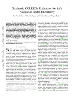 Stochastic COLREGs Evaluation for Safe Navigation under Uncertainty