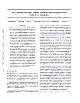 Self-Alignment of Large Language Models via Monopolylogue-based Social
  Scene Simulation