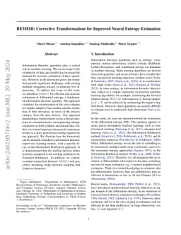 REMEDI: Corrective Transformations for Improved Neural Entropy
  Estimation