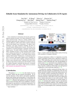 Editable Scene Simulation for Autonomous Driving via Collaborative
  LLM-Agents