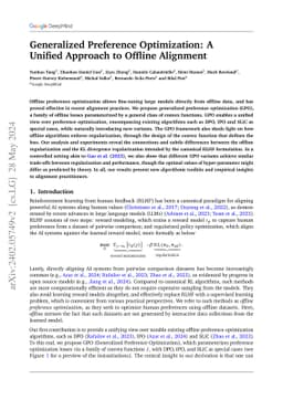 Generalized Preference Optimization: A Unified Approach to Offline
  Alignment
