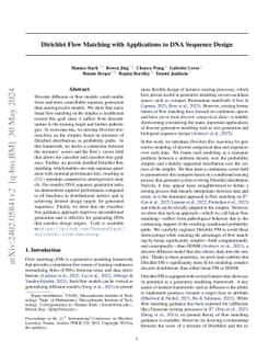 Dirichlet Flow Matching with Applications to DNA Sequence Design