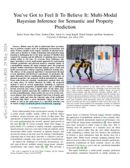 You've Got to Feel It To Believe It: Multi-Modal Bayesian Inference for
  Semantic and Property Prediction