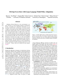 Driving Everywhere with Large Language Model Policy Adaptation