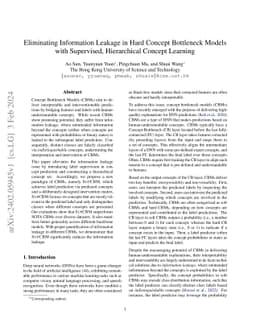 Eliminating Information Leakage in Hard Concept Bottleneck Models with
  Supervised, Hierarchical Concept Learning