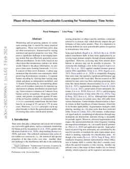 Phase-driven Domain Generalizable Learning for Nonstationary Time Series