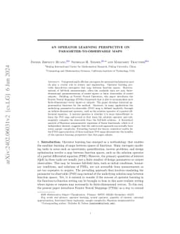 An operator learning perspective on parameter-to-observable maps