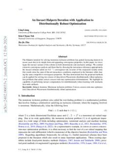 An Inexact Halpern Iteration with Application to Distributionally Robust
  Optimization