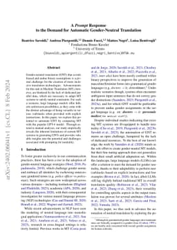 A Prompt Response to the Demand for Automatic Gender-Neutral Translation