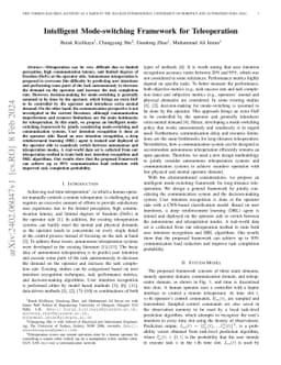 Intelligent Mode-switching Framework for Teleoperation