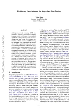 Rethinking Data Selection for Supervised Fine-Tuning