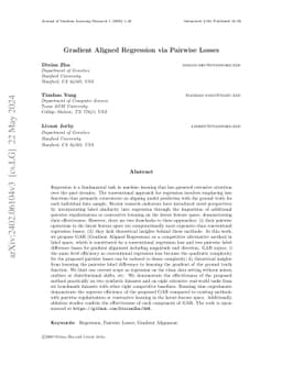 Gradient Aligned Regression via Pairwise Losses
