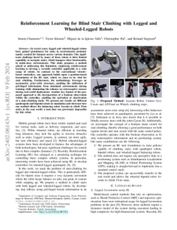 Reinforcement Learning for Blind Stair Climbing with Legged and
  Wheeled-Legged Robots