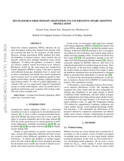Multi-source-free Domain Adaptation via Uncertainty-aware Adaptive
  Distillation