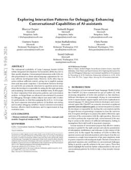 Exploring Interaction Patterns for Debugging: Enhancing Conversational
  Capabilities of AI-assistants