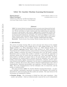 YAMLE: Yet Another Machine Learning Environment