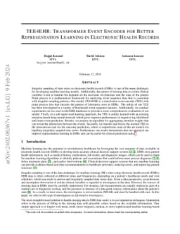 TEE4EHR: Transformer Event Encoder for Better Representation Learning in
  Electronic Health Records