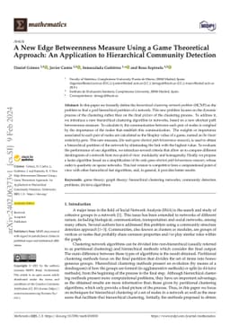 A new edge betweenness measure using a game theoretical approach: an
  application to hierarchical community detection