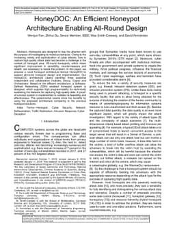 HoneyDOC: An Efficient Honeypot Architecture Enabling All-Round Design