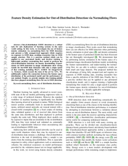 Feature Density Estimation for Out-of-Distribution Detection via
  Normalizing Flows