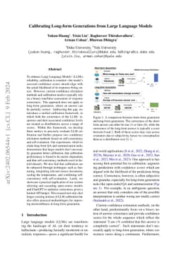 Calibrating Long-form Generations from Large Language Models