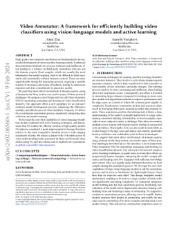 Video Annotator: A framework for efficiently building video classifiers
  using vision-language models and active learning