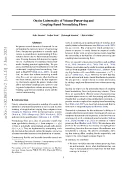 On the Universality of Volume-Preserving and Coupling-Based Normalizing Flows
