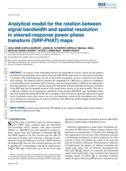 Analytical model for the relation between signal bandwidth and spatial
  resolution in Steered-Response Power Phase Transform (SRP-PHAT) maps