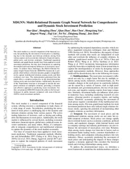 MDGNN: Multi-Relational Dynamic Graph Neural Network for Comprehensive
  and Dynamic Stock Investment Prediction