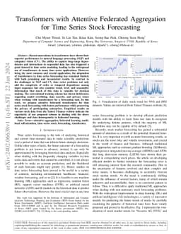 Transformers with Attentive Federated Aggregation for Time Series Stock
  Forecasting